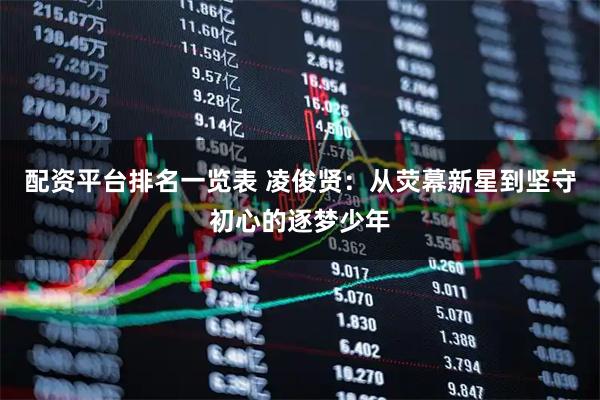 配资平台排名一览表 凌俊贤：从荧幕新星到坚守初心的逐梦少年